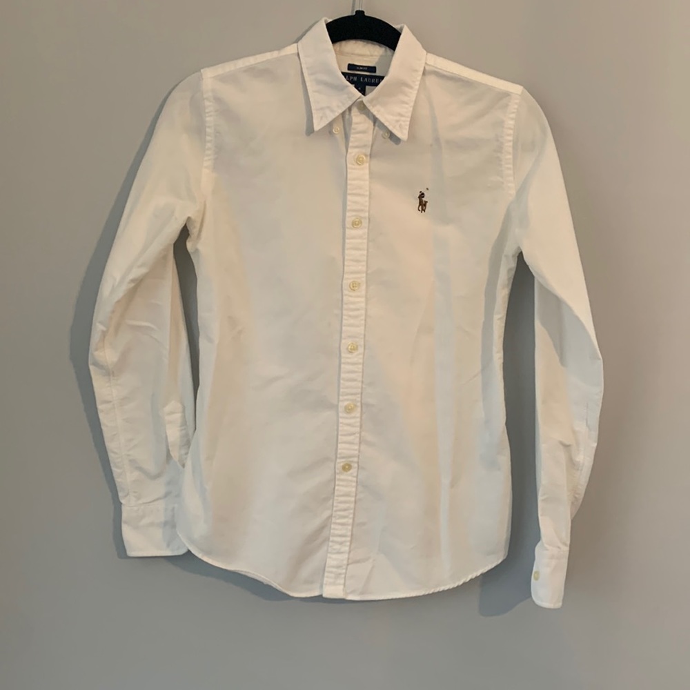 Polo Slim Fit Long Sleeve Button Down Oxford
